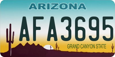 AZ license plate AFA3695