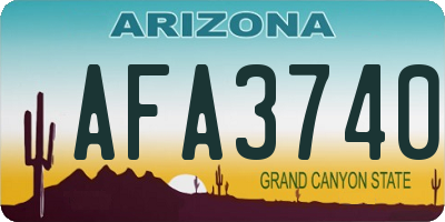 AZ license plate AFA3740