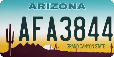 AZ license plate AFA3844