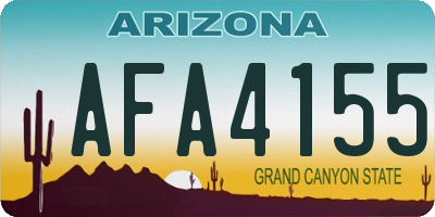AZ license plate AFA4155