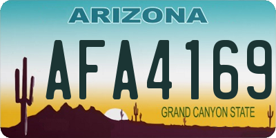 AZ license plate AFA4169