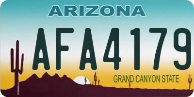 AZ license plate AFA4179