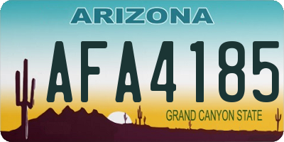 AZ license plate AFA4185