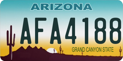 AZ license plate AFA4188