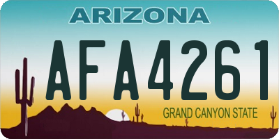 AZ license plate AFA4261