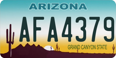 AZ license plate AFA4379