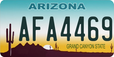 AZ license plate AFA4469