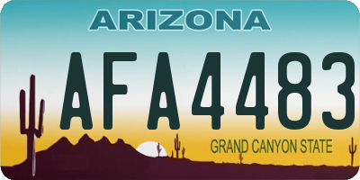 AZ license plate AFA4483