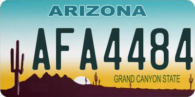 AZ license plate AFA4484