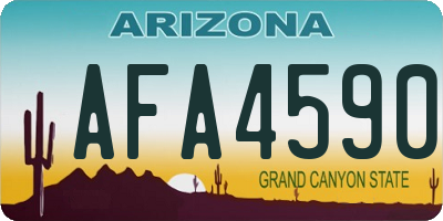 AZ license plate AFA4590