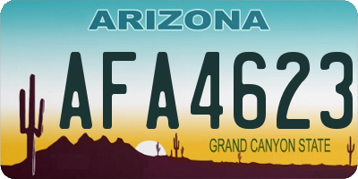AZ license plate AFA4623