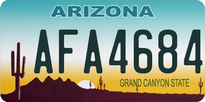 AZ license plate AFA4684