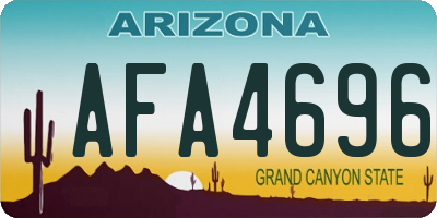 AZ license plate AFA4696