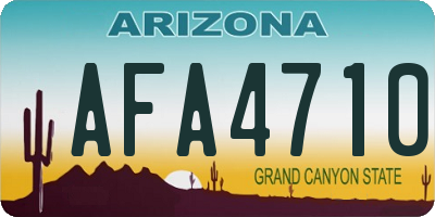 AZ license plate AFA4710