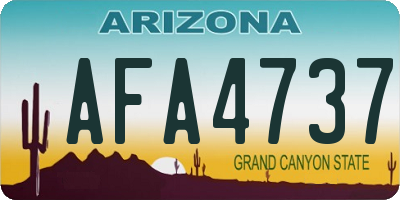 AZ license plate AFA4737