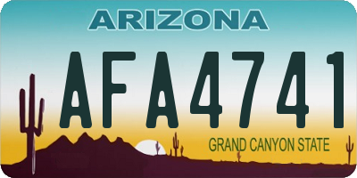 AZ license plate AFA4741