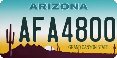 AZ license plate AFA4800