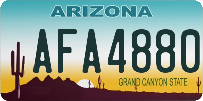 AZ license plate AFA4880