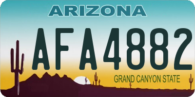 AZ license plate AFA4882