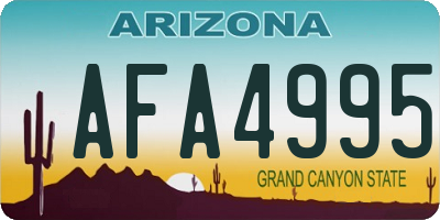 AZ license plate AFA4995
