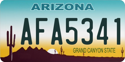 AZ license plate AFA5341