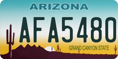 AZ license plate AFA5480