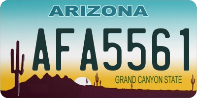 AZ license plate AFA5561