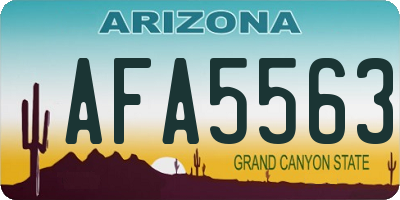 AZ license plate AFA5563