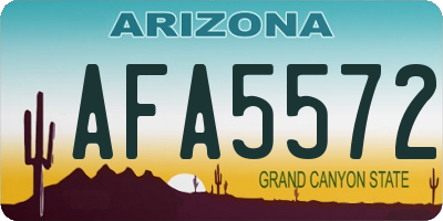 AZ license plate AFA5572