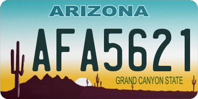 AZ license plate AFA5621
