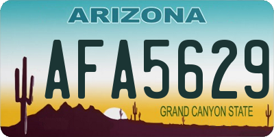 AZ license plate AFA5629