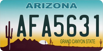AZ license plate AFA5631