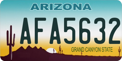 AZ license plate AFA5632