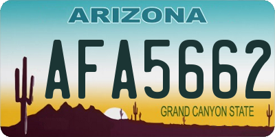 AZ license plate AFA5662