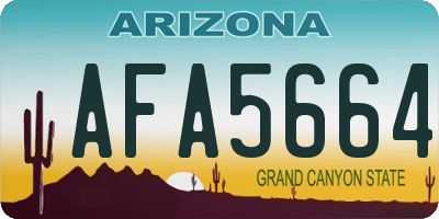 AZ license plate AFA5664