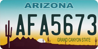 AZ license plate AFA5673