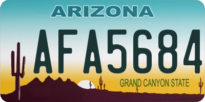 AZ license plate AFA5684
