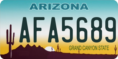 AZ license plate AFA5689