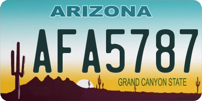 AZ license plate AFA5787