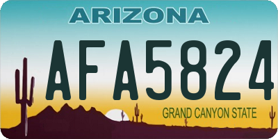 AZ license plate AFA5824