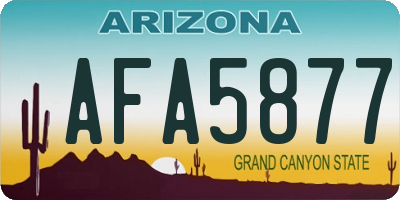 AZ license plate AFA5877