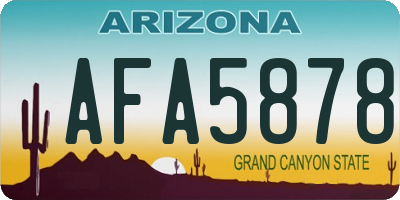 AZ license plate AFA5878