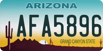 AZ license plate AFA5896