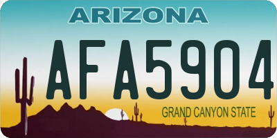 AZ license plate AFA5904