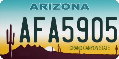 AZ license plate AFA5905