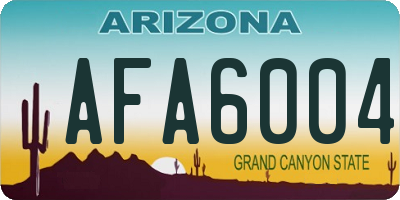 AZ license plate AFA6004