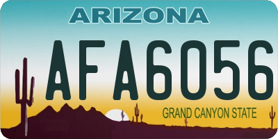 AZ license plate AFA6056