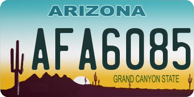 AZ license plate AFA6085