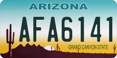 AZ license plate AFA6141