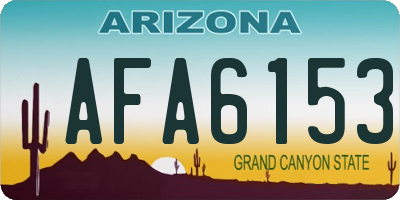 AZ license plate AFA6153